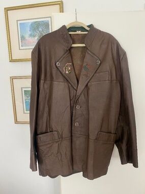 Vintage Traditional German Men’s Leather Jacket – Size EU 65 or US 3XL